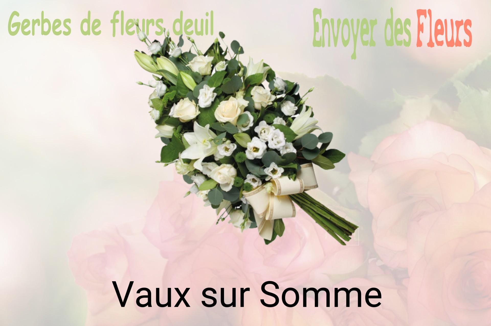 Gerbe de fleurs de deuil livrée à Vaux-sur-Somme